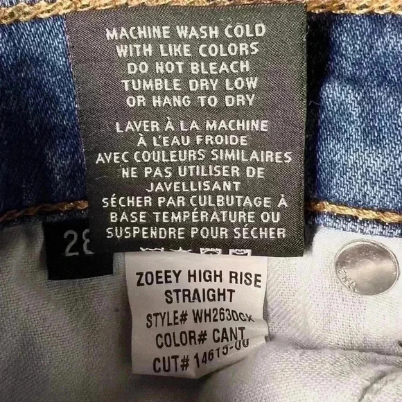 Hudson Women’s Zooey High Rise Straight Denim Jeans Size 28 - Picture 15 of 15